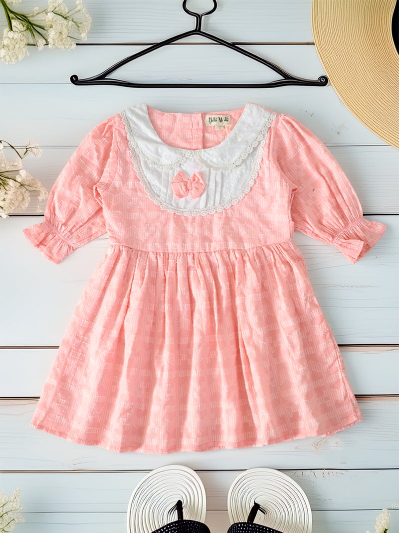 Bella Moda Pink Floral Dress for Girls